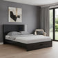 Black Solid Wood King Bed Frame
