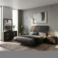 Four Piece Gray Solid Wood Bedroom Set With Mirror