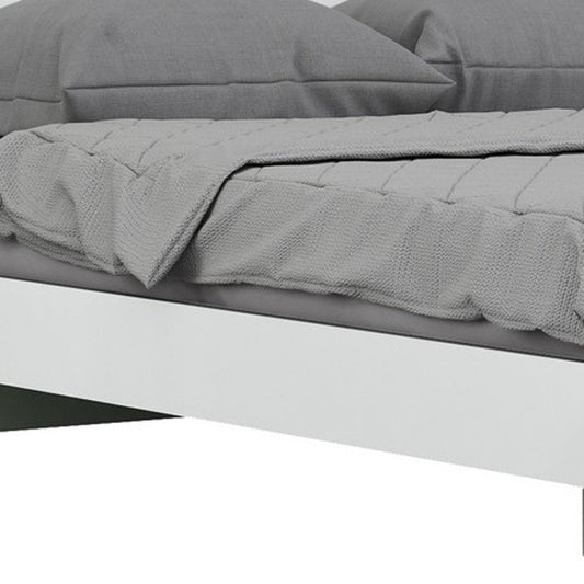 White Solid Wood Queen Bed Frame