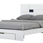 White Solid Wood Queen Bed Frame