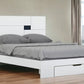 White Solid Wood Queen Bed Frame