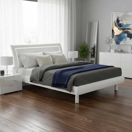 63" White Wood Six Drawer Double Dresser