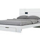 Four Piece White Solid Wood Bedroom Set With Mirror