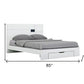 Four Piece White Solid Wood Bedroom Set With Mirror