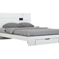 Four Piece White Solid Wood Bedroom Set With Mirror