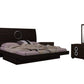 Four Piece Wood Brown Solid Wood Bedroom Set With Mirror