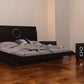 Four Piece Wood Brown Solid Wood Bedroom Set With Mirror
