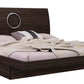 Four Piece Wood Brown Solid Wood Bedroom Set With Mirror