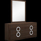 Four Piece Wood Brown Solid Wood Bedroom Set With Mirror