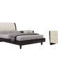 Four Piece Beige Solid and Manufactured Wood Bedroom Set With Mirror