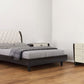 Four Piece Beige Solid and Manufactured Wood Bedroom Set With Mirror