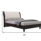 Four Piece Beige Solid and Manufactured Wood Bedroom Set With Mirror
