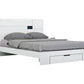 Four Piece White Solid Wood Bedroom Set With Mirror