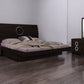 Four Piece Wood Brown Solid Wood Bedroom Set With Mirror