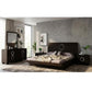 Four Piece Wood Brown Solid Wood Bedroom Set With Mirror