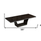 98" Dark Brown Solid Wood Self-Storing Leaf Pedestal Base Dining Table