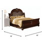 Brown Solid Wood Bed Frame