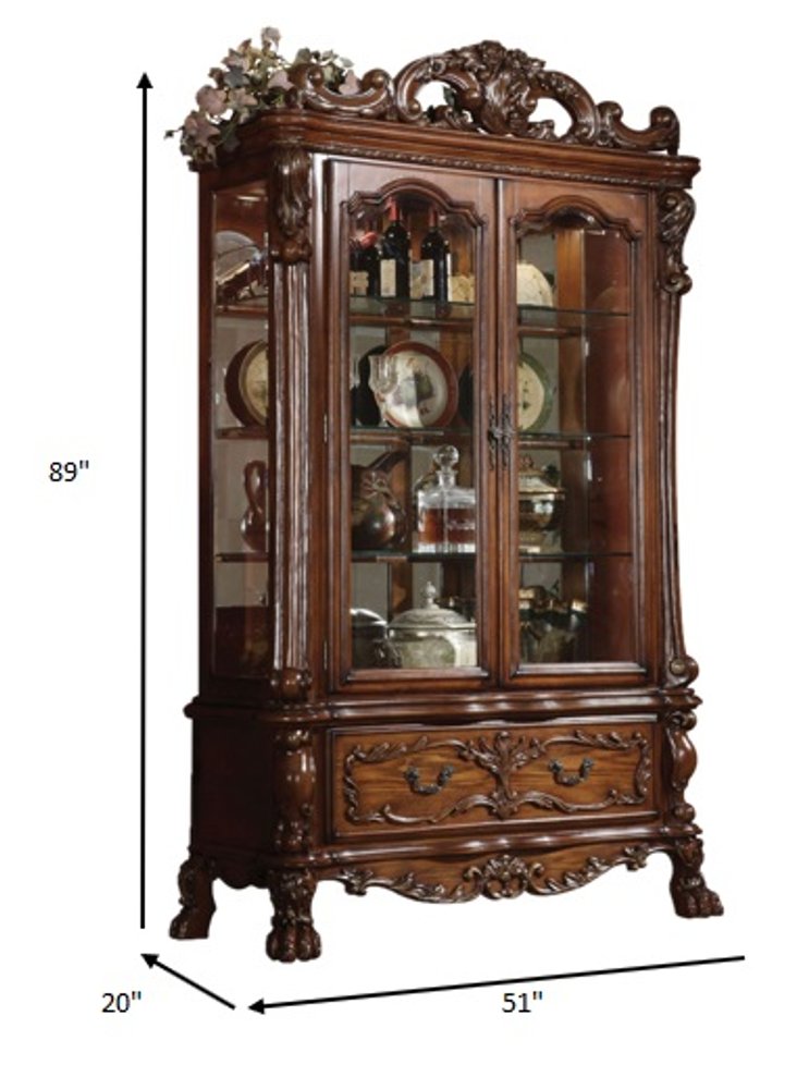 20" Dark Brown Solid Wood