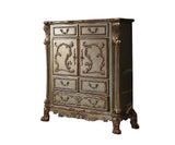 20" Brown Solid Wood Five Drawer