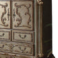 20" Brown Solid Wood Five Drawer