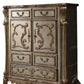 20" Brown Solid Wood Five Drawer