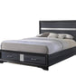 Black And Gray Wood Queen With Two Drawers Bed Frame
