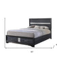 Black And Gray Wood Queen With Two Drawers Bed Frame