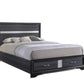 Black And Gray Wood Queen With Two Drawers Bed Frame