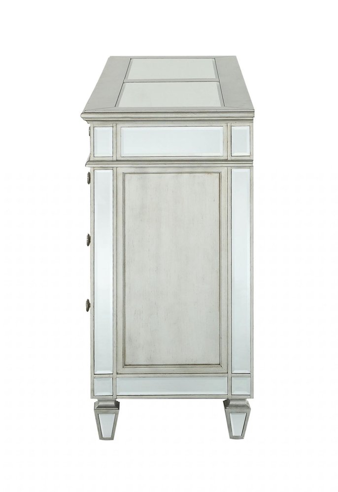 68" Gray Wood Six Drawer Double Dresser
