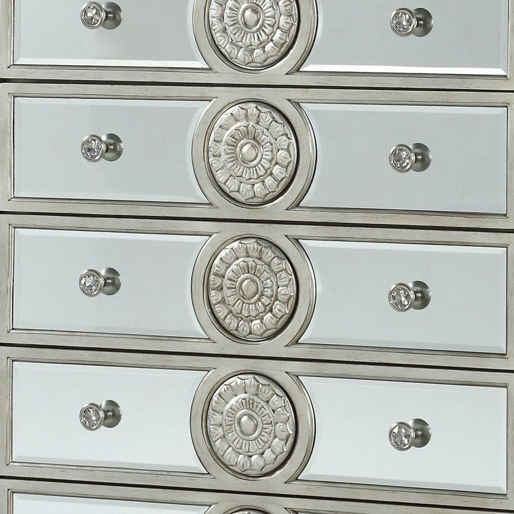 20" Gray Solid Wood Six Drawer Double Dresser