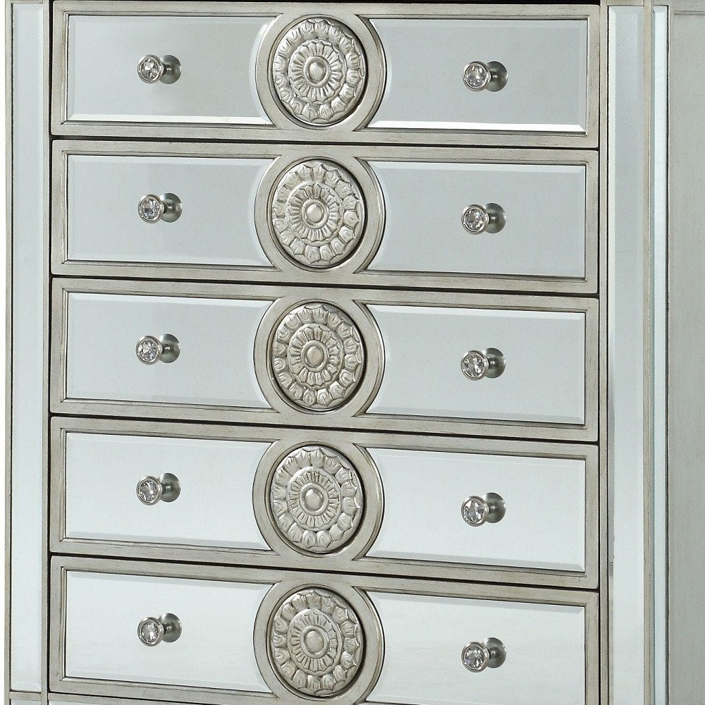 20" Gray Solid Wood Six Drawer Double Dresser