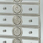 68" Gray Wood Six Drawer Double Dresser