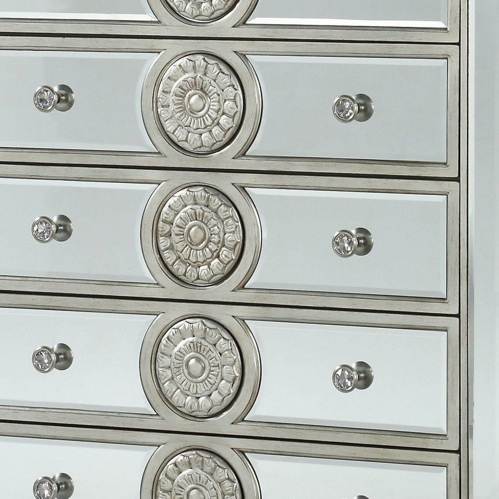 20" Gray Solid Wood Six Drawer Double Dresser