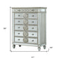 68" Gray Wood Six Drawer Double Dresser