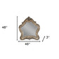 48" Oak Abstract Wood Framed Mounted Dresser Mirror
