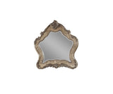 48" Oak Abstract Wood Framed Mounted Dresser Mirror