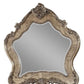 48" Oak Abstract Wood Framed Mounted Dresser Mirror