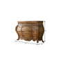 21" Brown Solid Wood Six Drawer