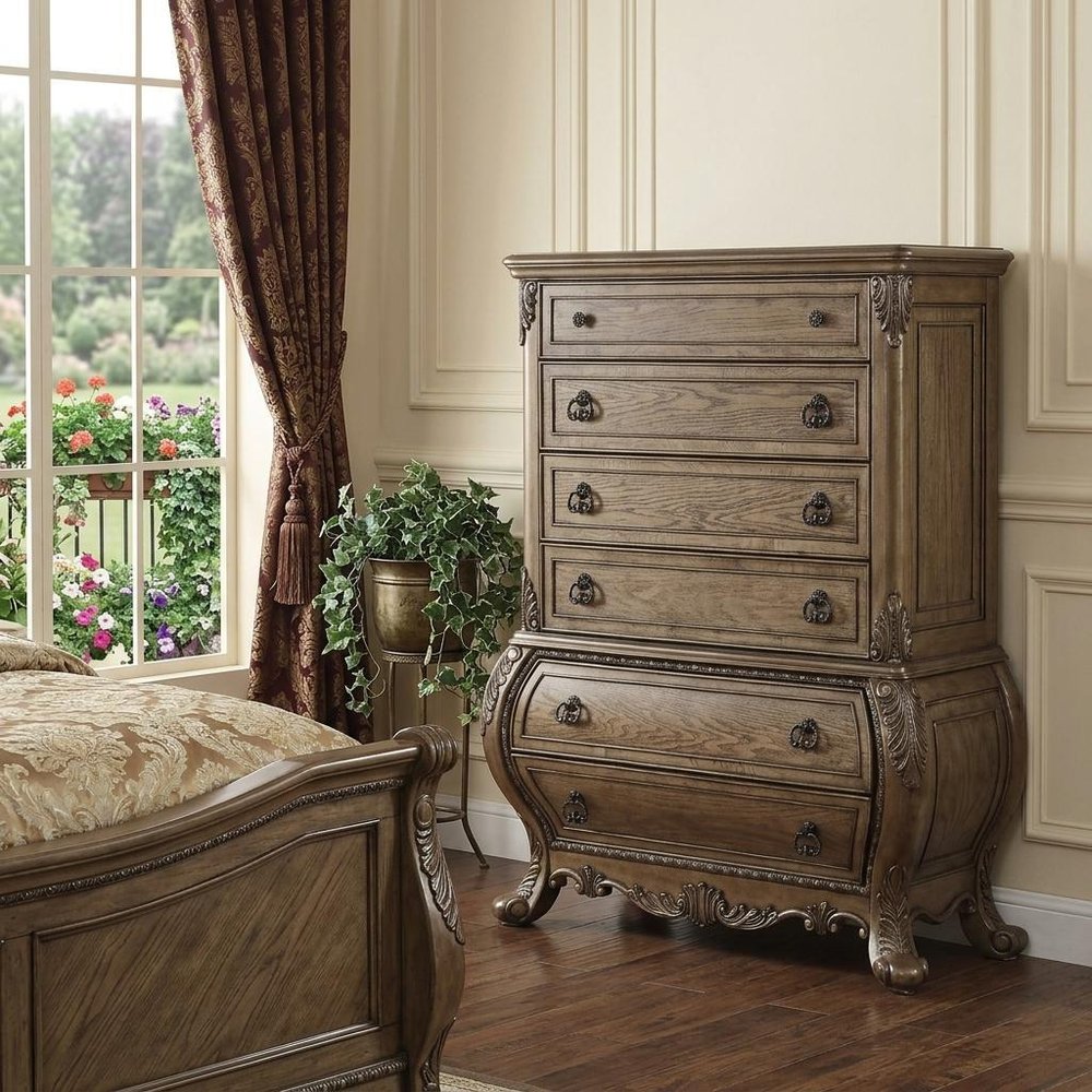 41" Brown Solid Wood 11 Combo Dresser