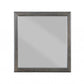 38" Gray Square Wood Framed Accent Mirror