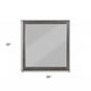38" Gray Square Wood Framed Accent Mirror