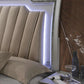 67" X 91" X 69" Pu Champagne Wood Upholstered (Hb) Led Queen Bed