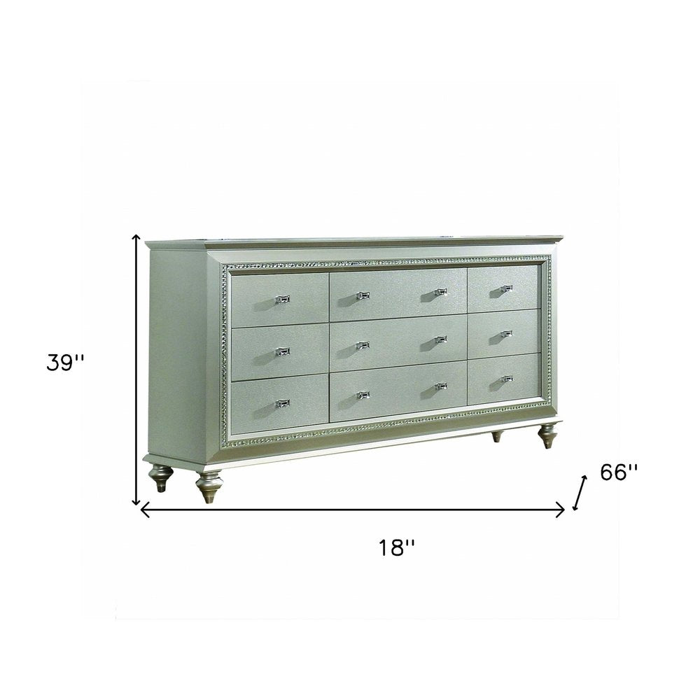 18" Champagne Five Drawer Standard Chest