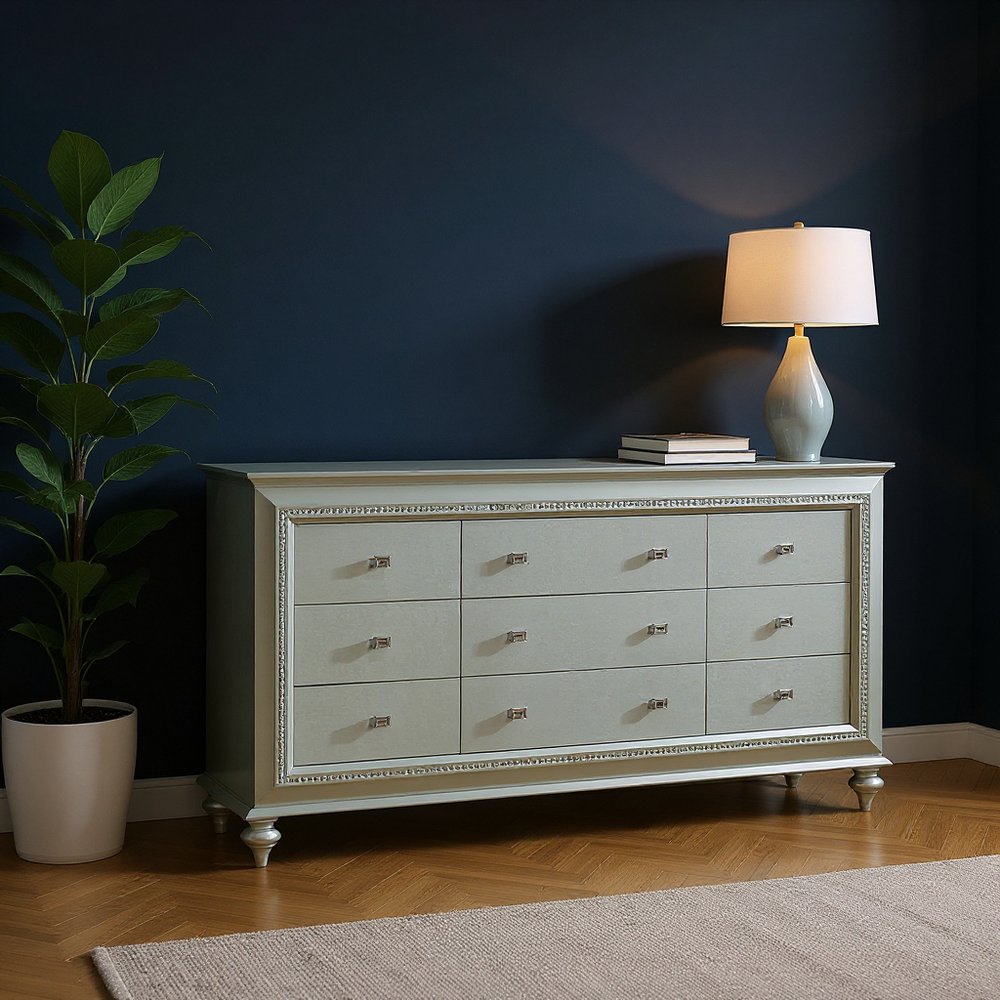 18" Champagne Five Drawer Standard Chest