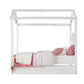 White Wood Twin Canopy Bed Frame