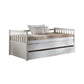 Gray and Brown Wood Twin Bed Frame With Trundle