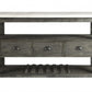 18" X 54" X 36" White Marble Gray Oak Wood Server