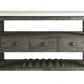 18" X 54" X 36" White Marble Gray Oak Wood Server