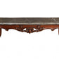 36" Gray and Brown Genuine Marble And Solid Wood Coffee Table