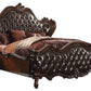 Dark Brown King Bed Frame with Nailhead Trim